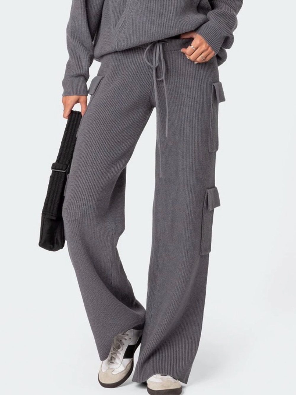 Edikted wynette knit cargo pants size xs